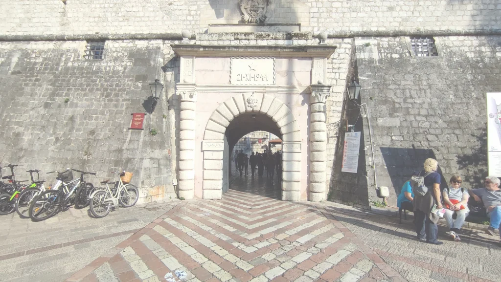 The Sea Gate in Kotor Montenegro Old town