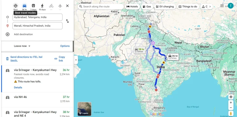 How to Travel From Hyderabad to Manali Distance With Ease